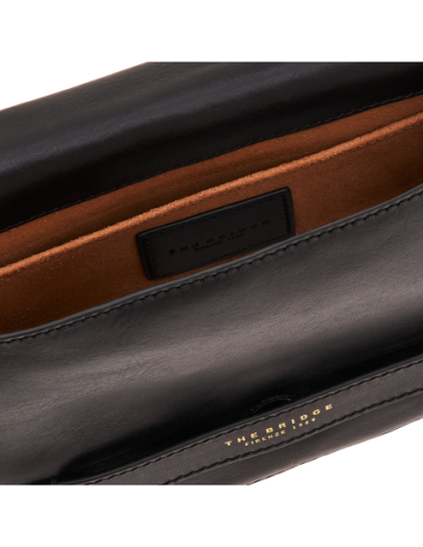 Borsa a tracolla media in pelle The Bridge Lucrezia – Nero/Oro - foto 2