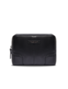 Pochette uomo in pelle con zip The Bridge Vespucci – Nero/Rutenio