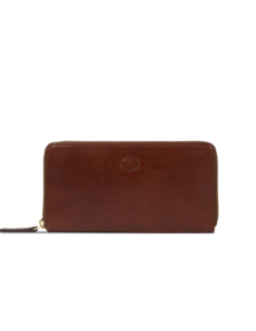 Portafoglio donna in pelle con zip e portamonete The Bridge Story Donna – Marrone/Oro - foto 1
