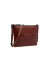 Borsa a tracolla a busta in pelle con zip The Bridge Frida – Marrone/Oro Borsa a tracolla a busta in pelle con zip The Bridge Frida – Marrone/Oro
