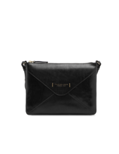 Borsa a tracolla a busta in pelle con zip The Bridge Frida – Nero/Oro - foto 1