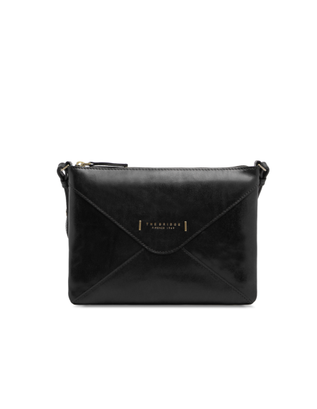Borsa a tracolla a busta in pelle con zip The Bridge Frida – Nero/Oro - foto 1
