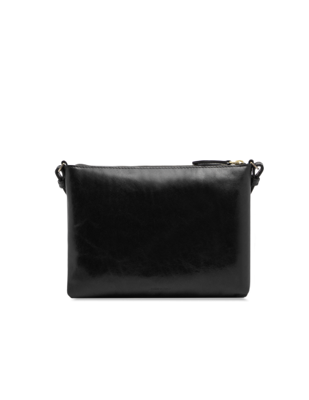 Borsa a tracolla a busta in pelle con zip The Bridge Frida – Nero/Oro - foto 3
