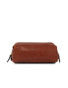 Beauty case in pelle The Bridge Story Viaggio – Marrone/Oro - foto 1