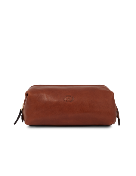 Beauty case in pelle The Bridge Story Viaggio – Marrone/Oro - foto 1