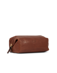 Beauty case in pelle The Bridge Story Viaggio – Marrone/Oro - foto 1 2