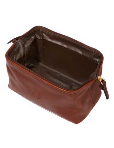 Beauty case in pelle The Bridge Story Viaggio – Marrone/Oro - foto 3