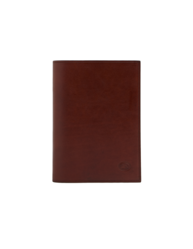 Agenda A5 in pelle con interno ricaricabile The Bridge Story Uomo – Marrone/Oro - foto 1