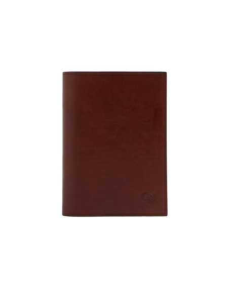 Agenda A5 in pelle con interno ricaricabile The Bridge Story Uomo – Marrone/Oro - foto 1