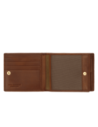 Portafoglio uomo a libro in pelle con portamonete The Bridge Story Uomo – Marrone/Oro