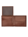 Portafoglio uomo piccolo in pelle con portamonete The Bridge Story Uomo – Marrone/Oro
