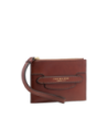 Pochette donna in pelle The Bridge Lucrezia – Marrone/Oro