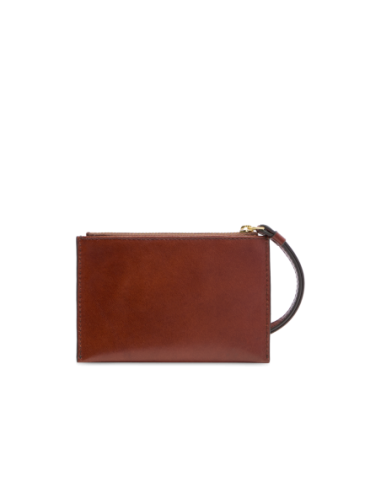 Pochette donna in pelle The Bridge Lucrezia – Marrone/Oro - foto 3