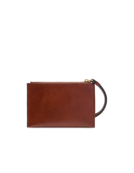 Pochette donna in pelle The Bridge Lucrezia – Marrone/Oro - foto 3