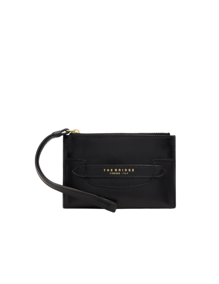 Pochette donna in pelle The Bridge Lucrezia – Nero/Oro - foto 1