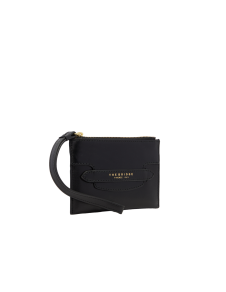 Pochette donna in pelle The Bridge Lucrezia – Nero/Oro - foto 2