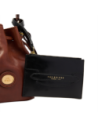 Pochette donna in pelle The Bridge Lucrezia – Nero/Oro