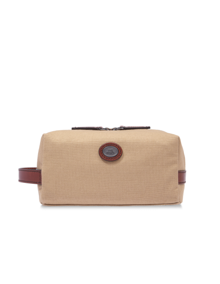 Beauty case in tessuto e pelle The Bridge Story Viaggio – Naturale/Marrone - foto 1