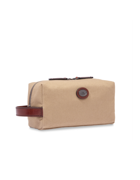 Beauty case in tessuto e pelle The Bridge Story Viaggio – Naturale/Marrone - foto 2