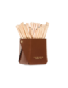 Porta penne in pelle The Bridge Life Style – Marrone/Oro Porta penne in pelle The Bridge Life Style – Marrone/Oro