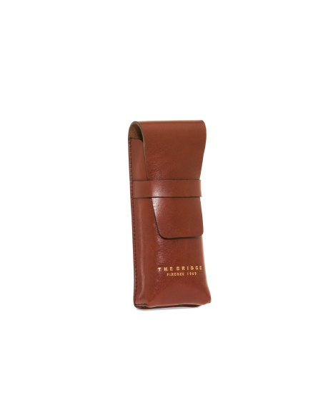 Portasigari in pelle The Bridge Life Style – Marrone/Oro - foto 2