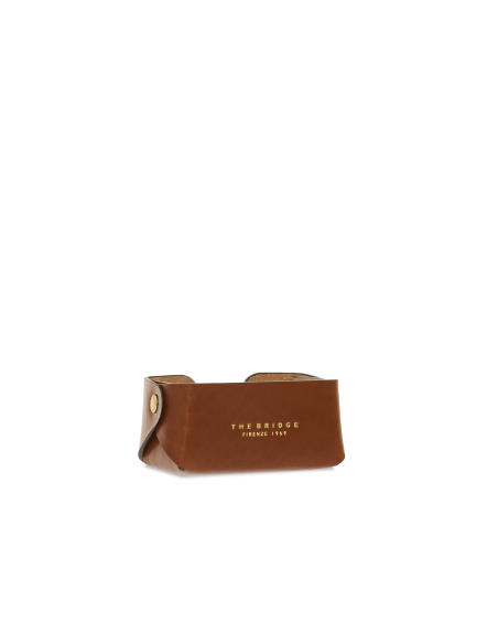 Porta biglietti da visita in pelle The Bridge Life Style – Marrone/Oro - foto 1