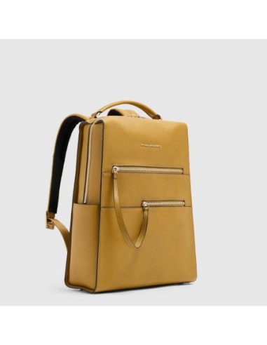 Zaino donna porta pc 14 Piquadro Patricia – Giallo - foto 2