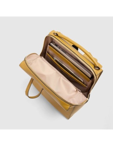 Zaino donna porta pc 14 Piquadro Patricia – Giallo - foto 4