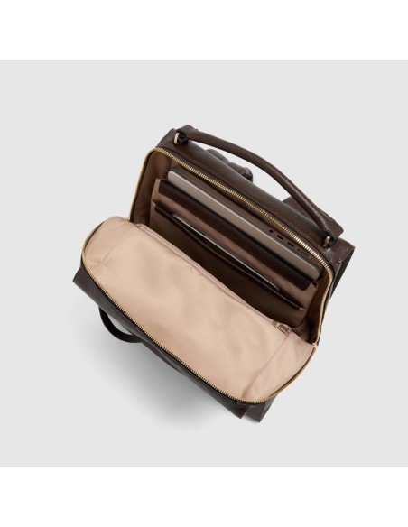 Zaino donna porta pc 14 Piquadro Patricia – Marrone - foto 4