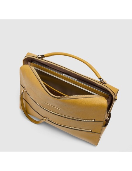 Borsa da ufficio donna porta pc 14 Piquadro Patricia – Giallo - foto 4