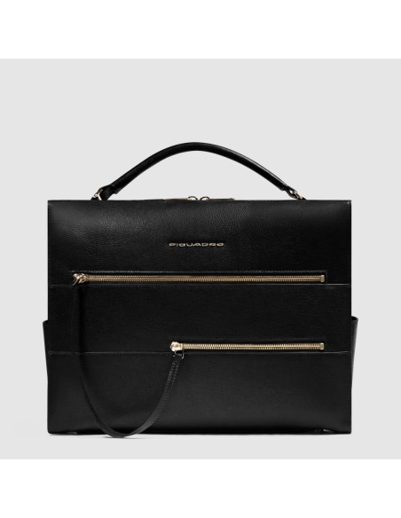 Borsa da ufficio donna porta pc 14 Piquadro Patricia – Nero - foto 1