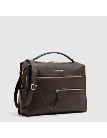 Borsa da lavoro donna porta pc 14 Piquadro Patricia – Marrone - foto 2