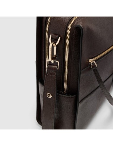 Borsa da lavoro donna porta pc 14 Piquadro Patricia – Marrone - foto 6