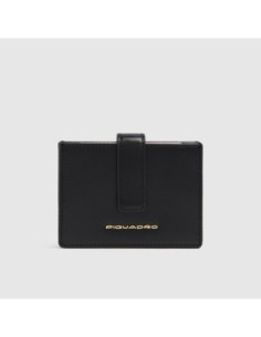 Portacarte donna in pelle Piquadro Patricia – Nero - foto 1
