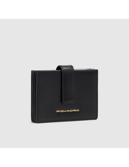 Portacarte donna in pelle Piquadro Patricia – Nero - foto 2