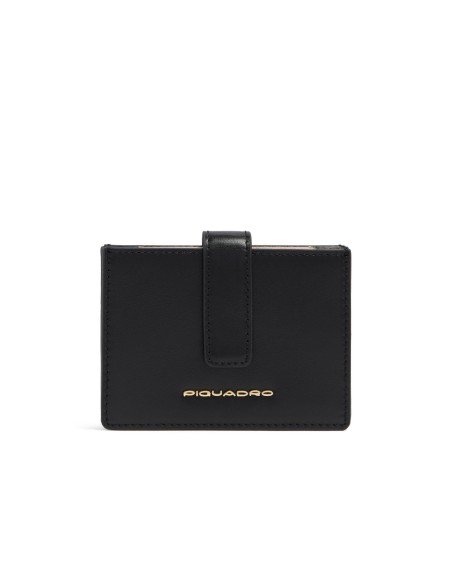 Portacarte donna in pelle Piquadro Patricia – Nero - foto 5