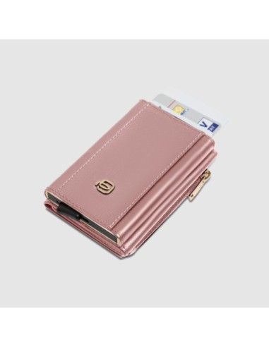 Portafogli compatto donna automatico Piquadro Circle – Rosa - foto 4