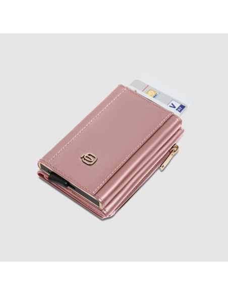 Portafogli compatto donna automatico Piquadro Circle – Rosa - foto 4