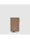 Portafogli compatto donna automatico Piquadro Circle – Tortora/blu Portafogli compatto donna automatico Piquadro Circle – Tortora/blu