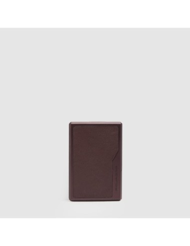 Portacarte di credito MagSafe donna in metallo e pelle Piquadro Circle – Bordeaux/rosa - foto 1