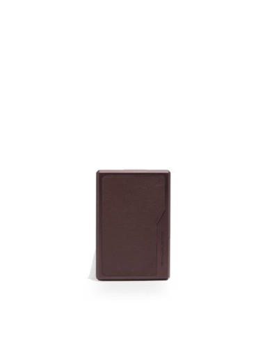 Portacarte di credito MagSafe donna in metallo e pelle Piquadro Circle – Bordeaux/rosa - foto 4