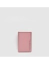 Portacarte di credito MagSafe donna in metallo e pelle Piquadro Circle – Rosa Portacarte di credito MagSafe donna in metallo e pelle Piquadro Circle – Rosa