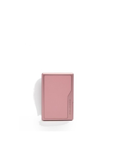 Portacarte di credito MagSafe donna in metallo e pelle Piquadro Circle – Rosa - foto 3