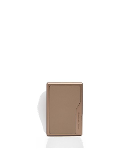 Portacarte di credito MagSafe donna in metallo e pelle Piquadro Circle – Tortora/blu - foto 4