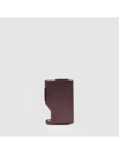 Portacarte di credito MagSafe con fascia elastica Piquadro Circle – Bordeaux/rosa - foto 1 2