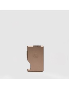 Portacarte di credito MagSafe con fascia elastica Piquadro Circle – Tortora/blu - foto 1 2