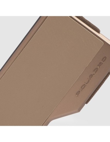 Portacarte di credito MagSafe con fascia elastica Piquadro Circle – Tortora/blu - foto 3