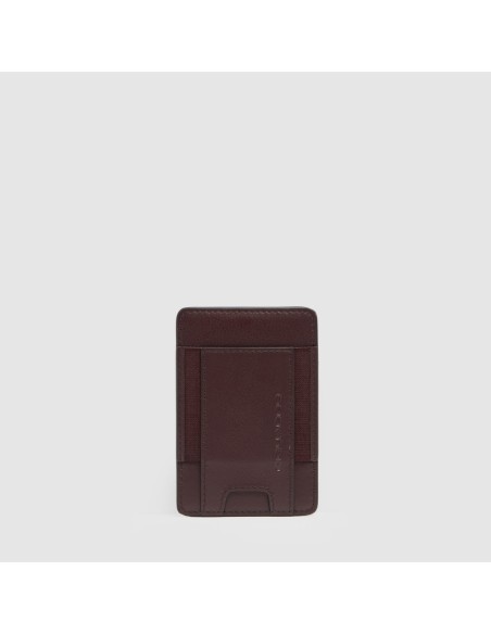 Portacarte di credito MagSafe donna in pelle sottile Piquadro Circle – Bordeaux/rosa - foto 1