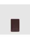 Portacarte di credito MagSafe donna in pelle sottile Piquadro Circle – Bordeaux/rosa