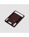 Portacarte di credito MagSafe donna in pelle sottile Piquadro Circle – Bordeaux/rosa